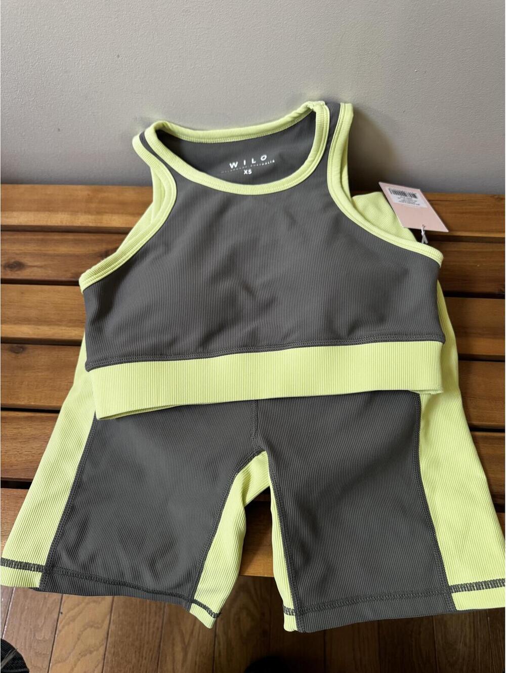 WILO The Label 2-Piece Ribbed Racerback Workout Set New with tags